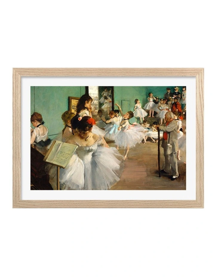 Australian Made The Dance Class Edgar Degas Art Print Natural Frame image 1