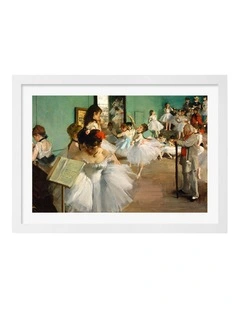 Australian Made The Dance Class Edgar Degas Art Print White Frame