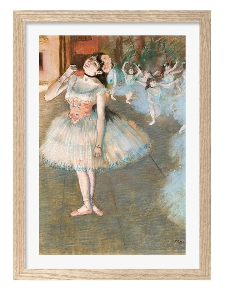 Australian Made The Star Edgar Degas Art Print Natural Frame image 1
