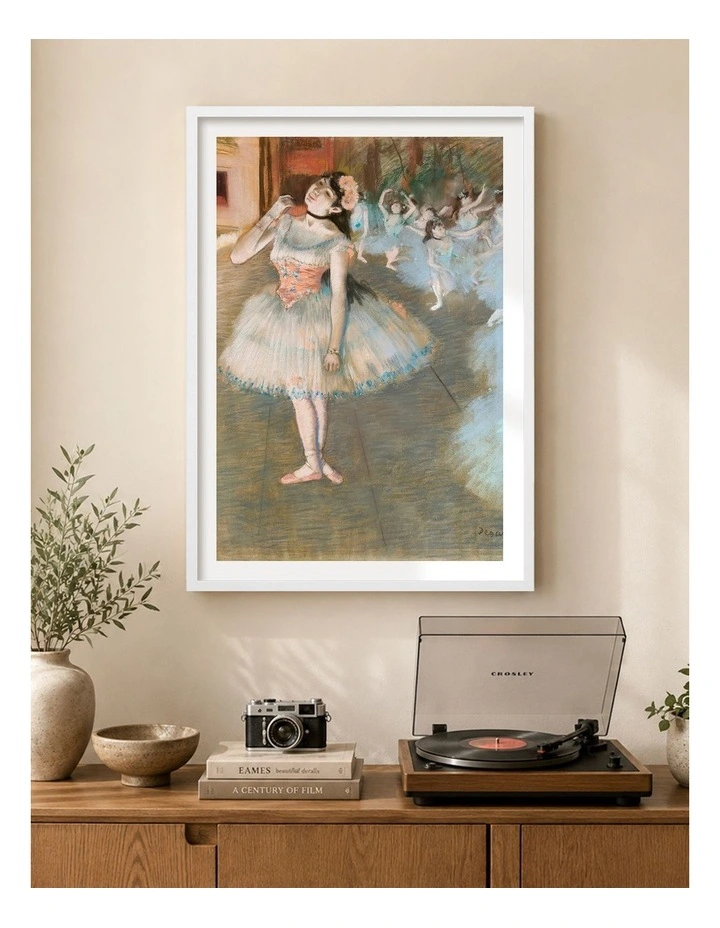 Australian Made The Star Edgar Degas Art Print White Frame image 2