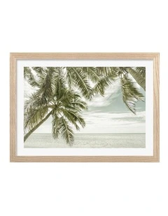 Australian Made Tropical Serenity Art Print Natural Frame