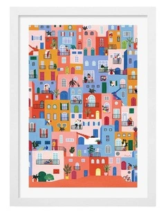 Australian Made Urban Tapestry Art Print White Frame
