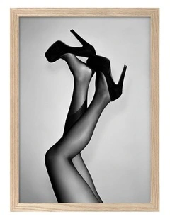 Australian Made Velvet Pumps Art Print Natural Frame