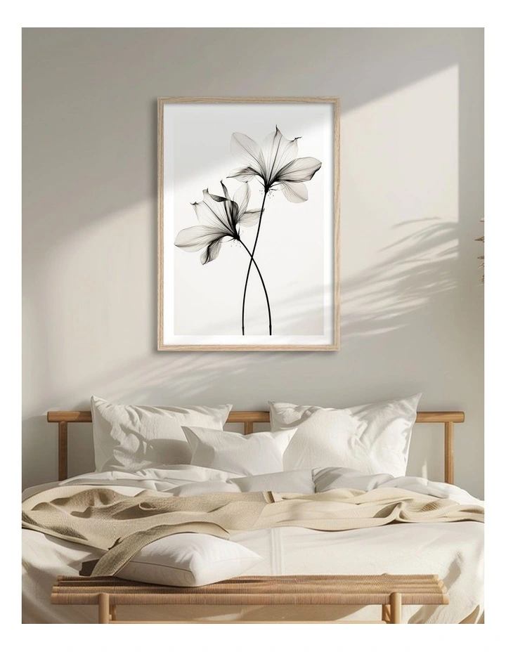 Australian Made Whispers of Petals Art Print Natural Frame image 2