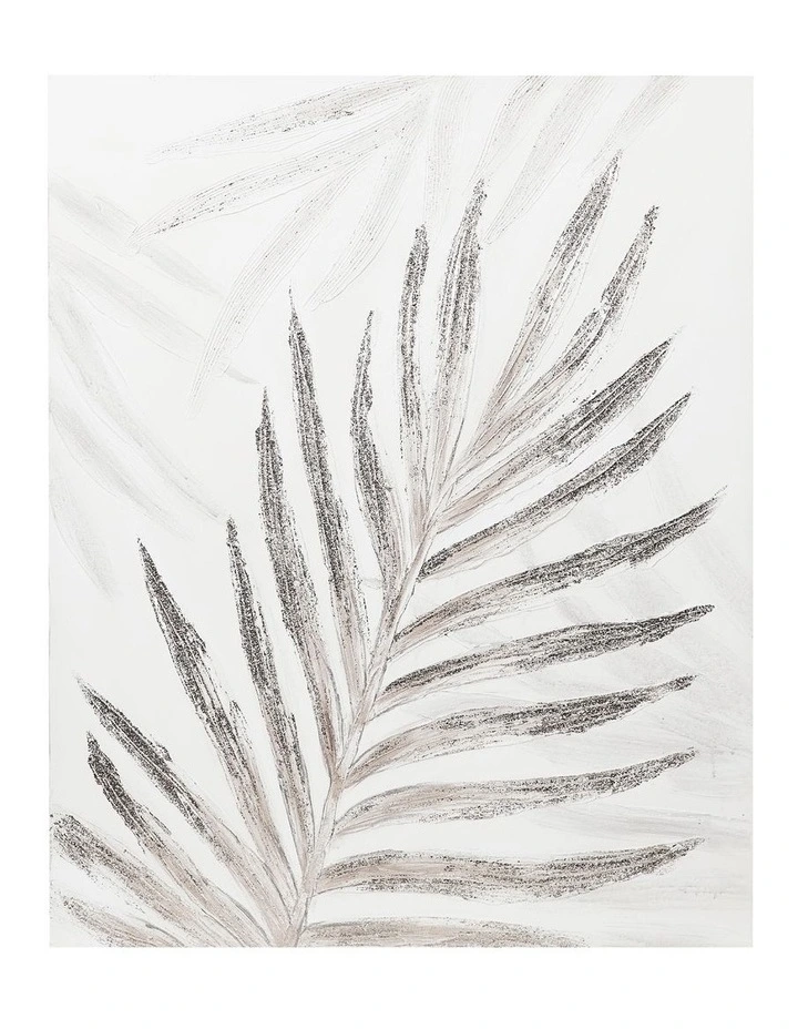 Tropics Canvas Wall Art Framed Print 100cm in White image 1