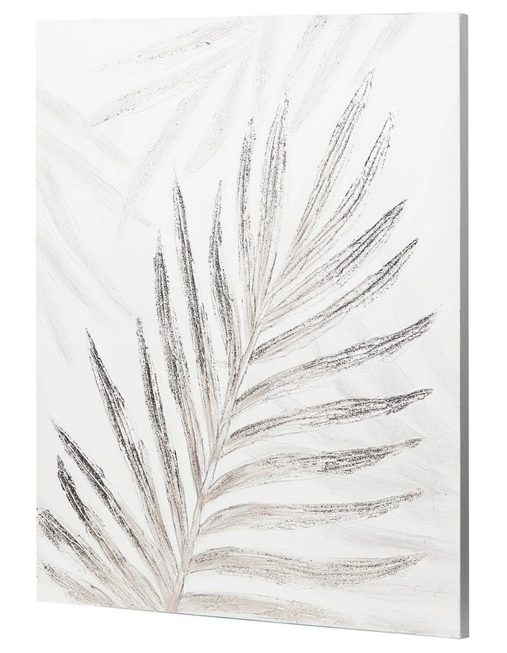 Tropics Canvas Wall Art Framed Print 100cm in White image 4