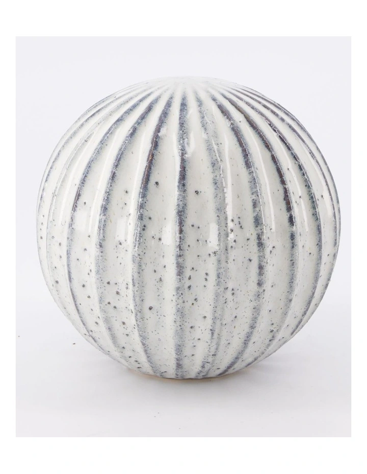 August Decorative Ball D12X11.5cm in Grey image 3