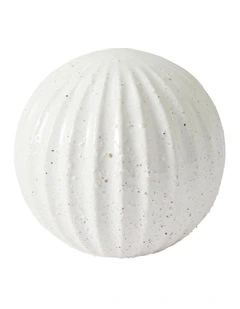 August Decorative Ball D12X11.5cm in Cream