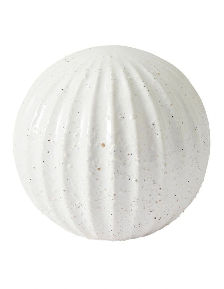 August Decorative Ball D12X11.5cm in Cream image 1