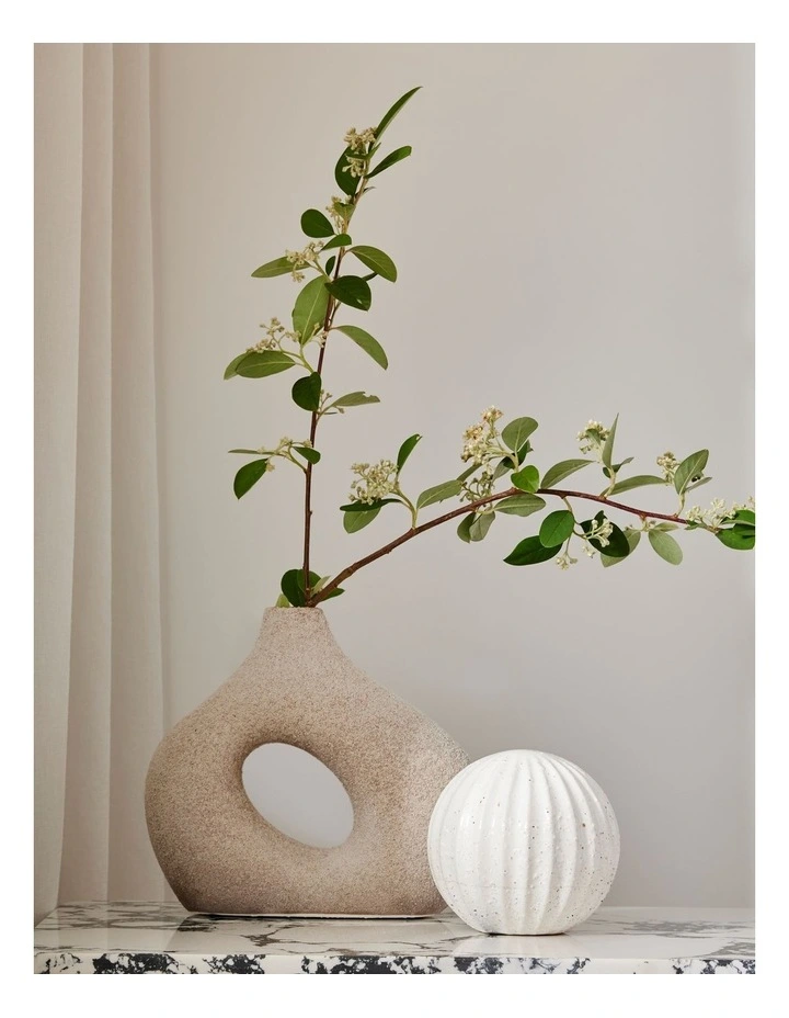 August Decorative Ball D12X11.5cm in Cream image 6