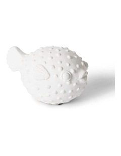 Blow Fish Sculpture 13cm in White