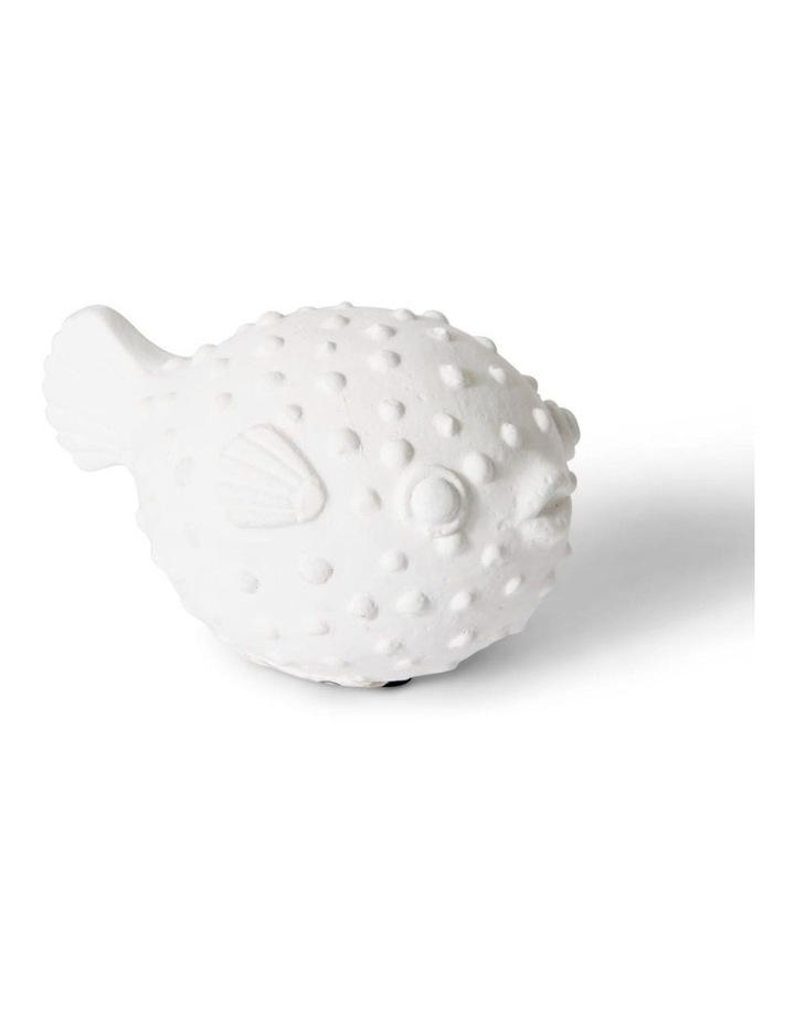 Blow Fish Sculpture 13cm in White image 1