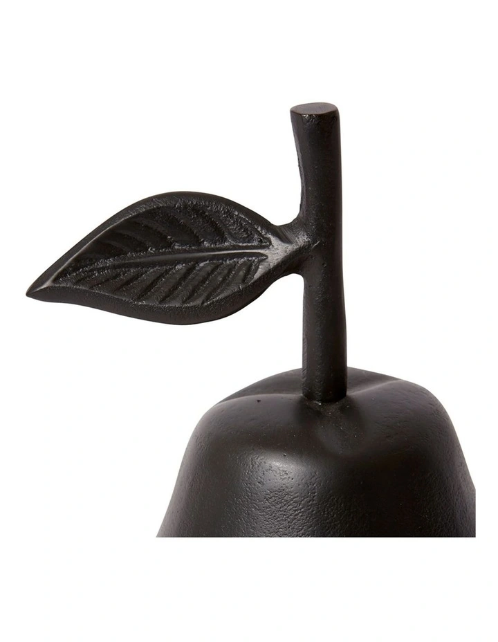 Pear Sculpture 22cm in Black image 2