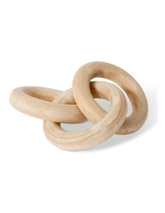 Chain Wooden Sculpture 54cm in Natural