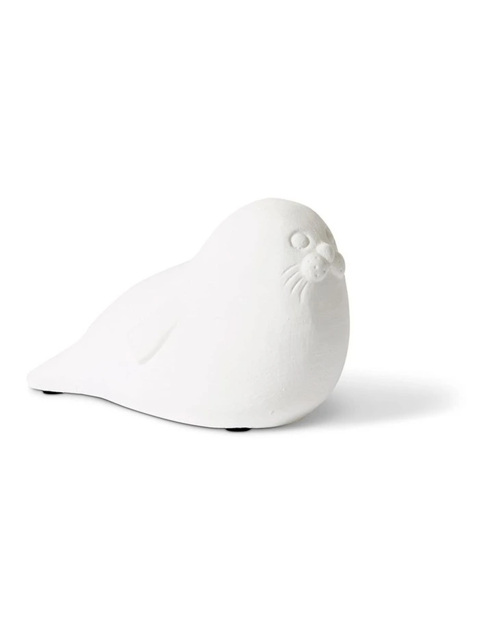 Seal Sculpture Small 10cm in White image 1