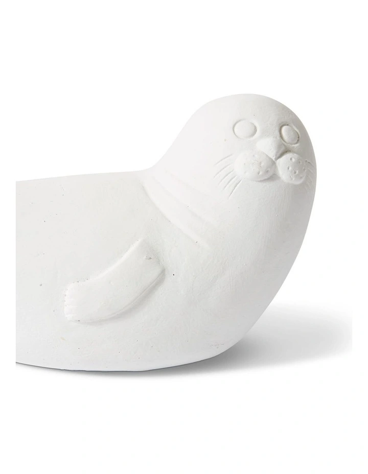 Seal Sculpture Large 12cm in White image 2