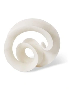 Brielle Ribbon 24cm Sculpture in White