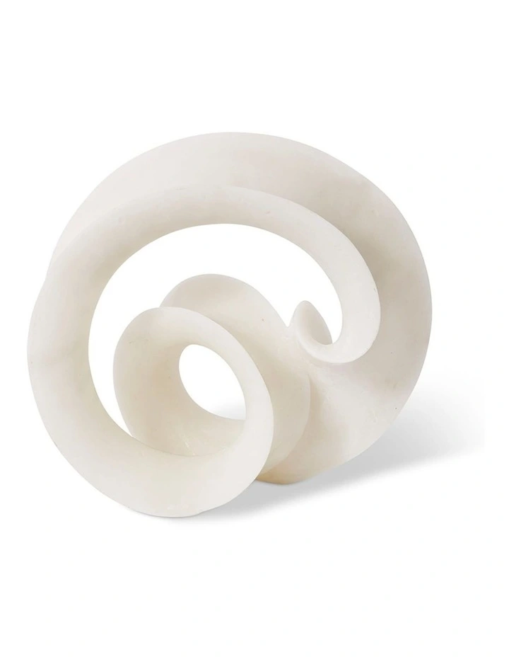 Brielle Ribbon 24cm Sculpture in White image 1