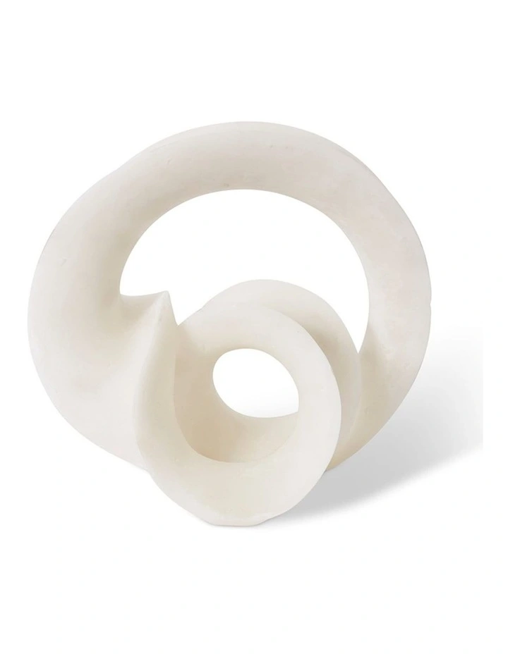 Brielle Ribbon 24cm Sculpture in White image 2
