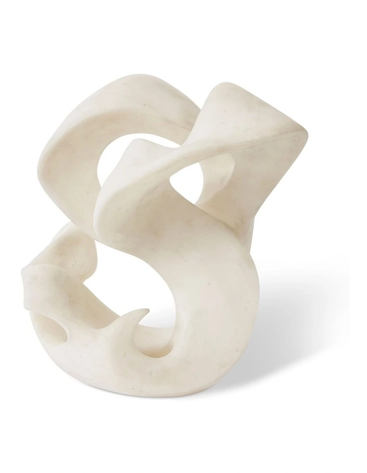Camille Ribbon 39cm Sculpture in White image 1