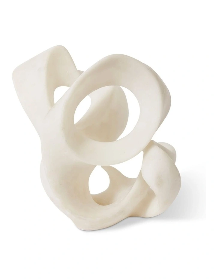 Camille Ribbon 39cm Sculpture in White image 2