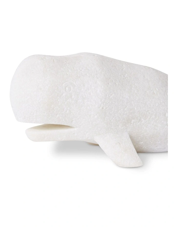 Whale Sculpture 31cm in White image 2