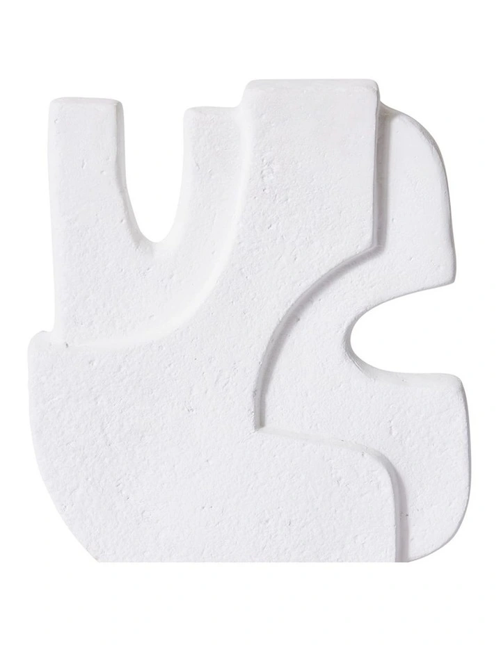 Muzaffar Sculpture 34cm in White and Natural image 2