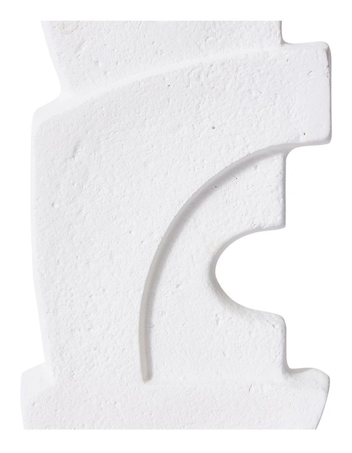 Muzaffar Sculpture 48cm in White and Natural image 2