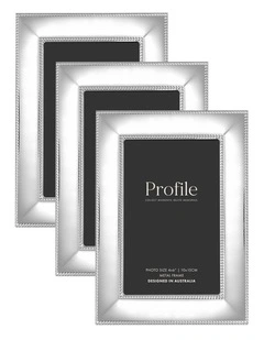 Romance Metal Photo Frame 4x6 (3 Pack) in Silver