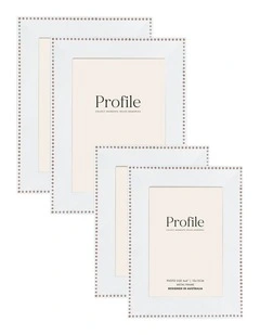 Noble Metal Photo Frame Mixed Sizes Bundle (4 Pack) in White