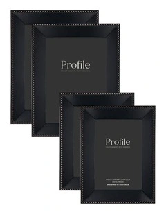Noble Metal Photo Frame Mixed Sizes Bundle (4 Pack) in Black