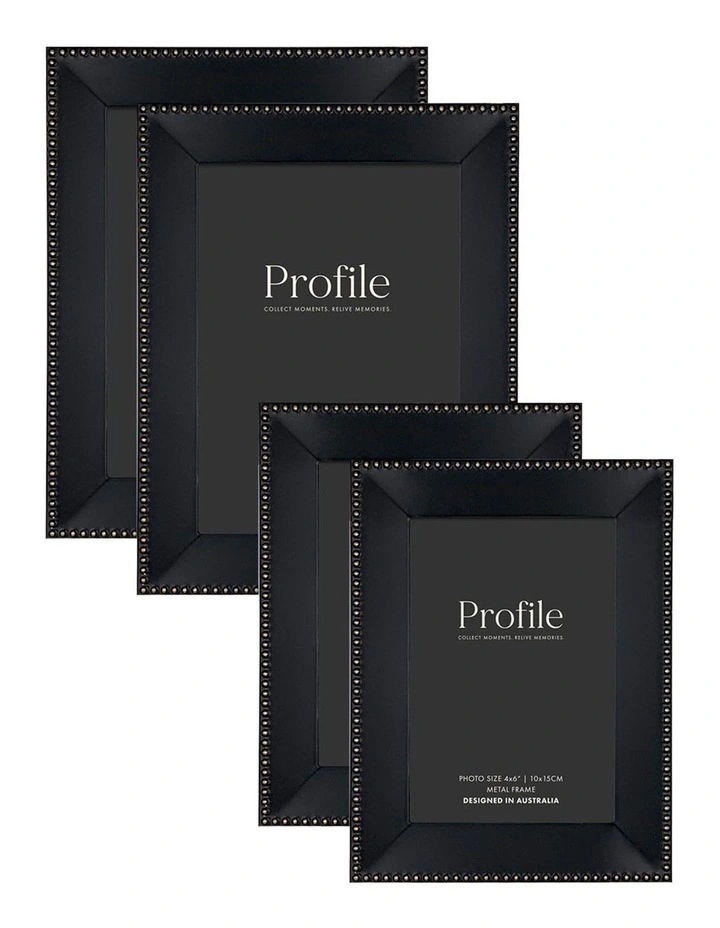 Noble Metal Photo Frame Mixed Sizes Bundle (4 Pack) in Black image 1