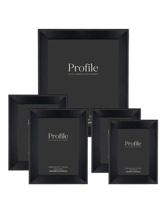 Noble Metal Photo Frame Mixed Sizes Bundle (5 Pack) in Black