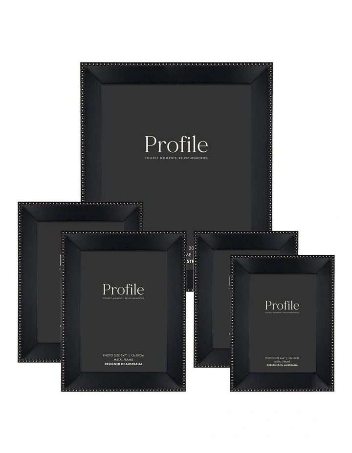 Noble Metal Photo Frame Mixed Sizes Bundle (5 Pack) in Black image 1