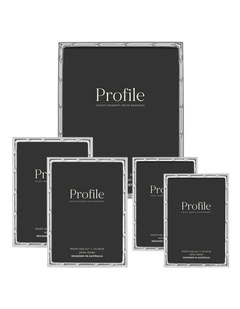 Bamboo Metal Photo Frame Mixed Sizes Bundle (5 Pack) in Silver
