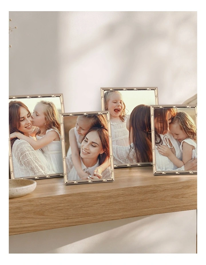 Bamboo Metal Photo Frame Mixed Sizes Bundle (4 Pack) in Rose Gold image 2