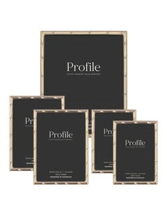 Bamboo Metal Photo Frame Mixed Sizes Bundle (5 Pack) in Rose Gold