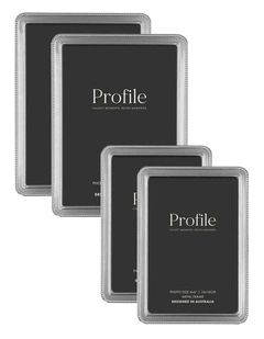 Heirloom Metal Photo Frame Mixed Sizes Bundle (4 Pack) in Silver