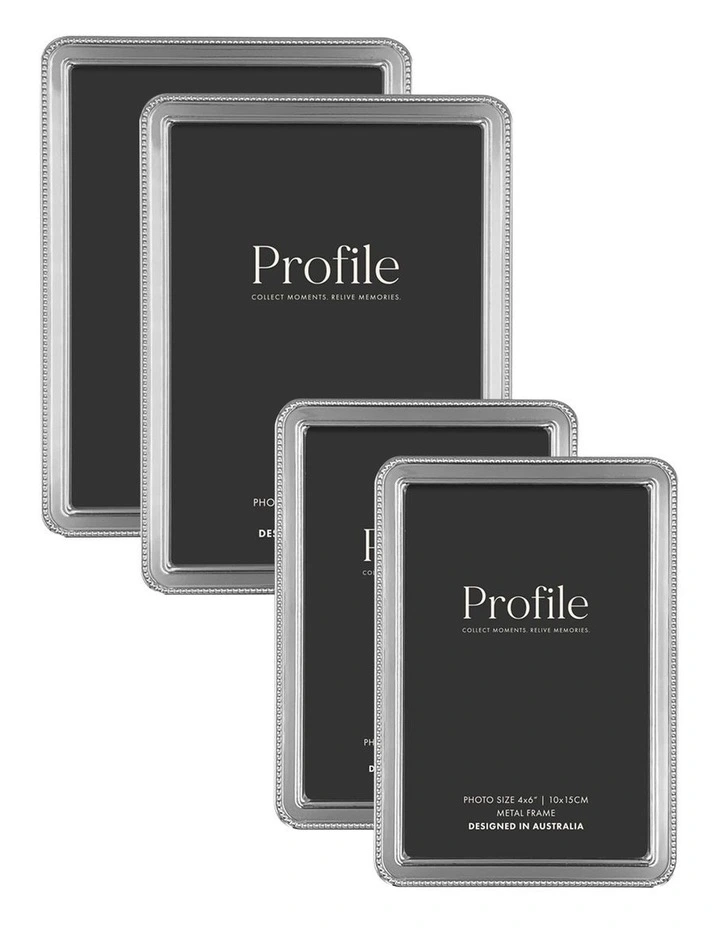 Heirloom Metal Photo Frame Mixed Sizes Bundle (4 Pack) in Silver image 1
