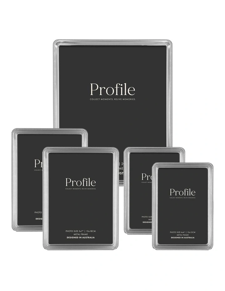 Heirloom Metal Photo Frame Mixed Sizes Bundle (5 Pack) in Silver image 1