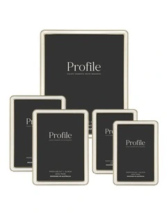 Heirloom Metal Photo Frame Mixed Sizes Bundle (5 Pack) in White/Gold