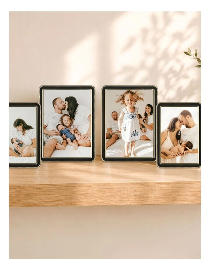 Heirloom Metal Photo Frame Mixed Sizes Bundle (4 Pack) in Black/Gold image 2