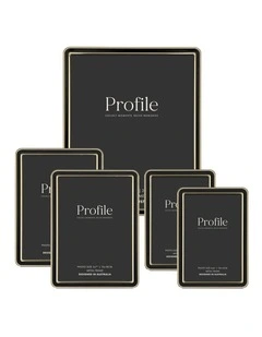 Heirloom Metal Photo Frame Mixed Sizes Bundle (5 Pack) in Black/Gold