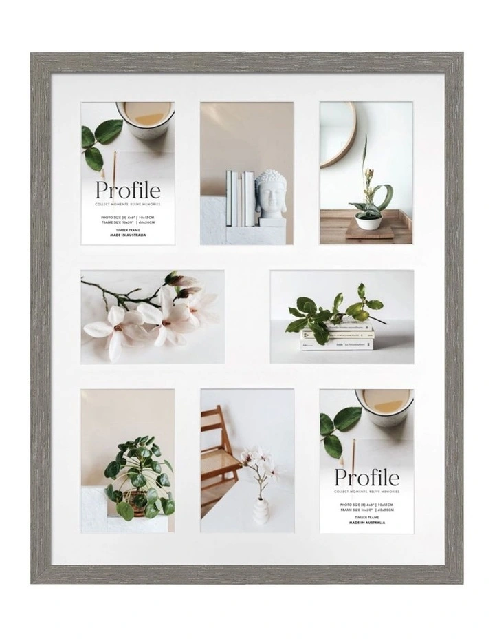 Australian Made Photo Frame 16x20/4x6 (8) in Silver Ash image 1
