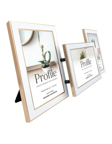 Eternal Solid Metal Collage Photo Frame Multi 3 4x6" in White/Rose Gold