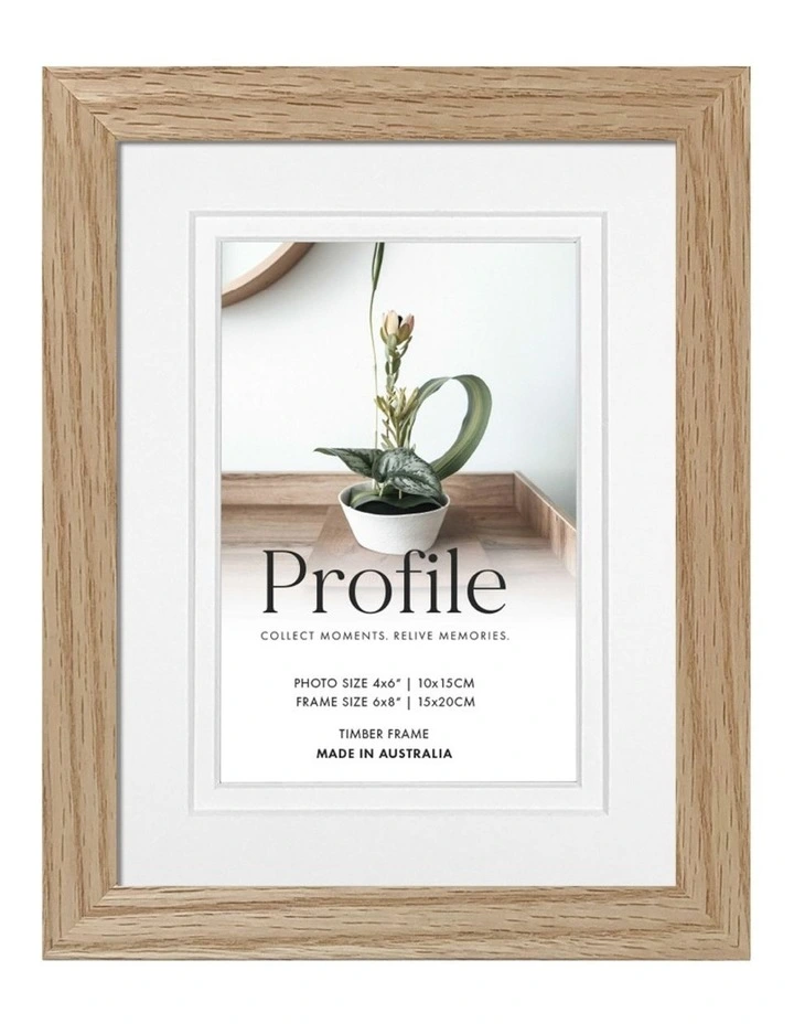 Australian Made Timber Photo Frame 6x8"/4x6" in Natural Oak image 1