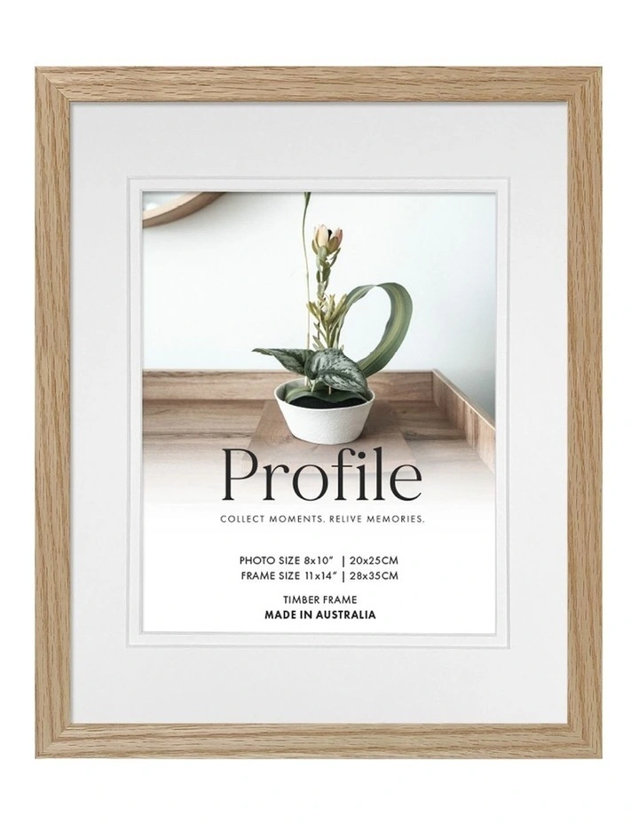 Australian Made Timber Photo Frame 11x14"/8x10" in Natural Oak image 1