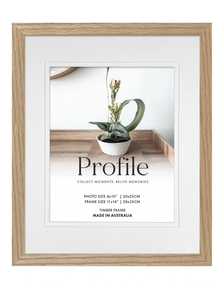 Australian Made Timber Photo Frame 11x14"/8x10" in Natural Oak image 1