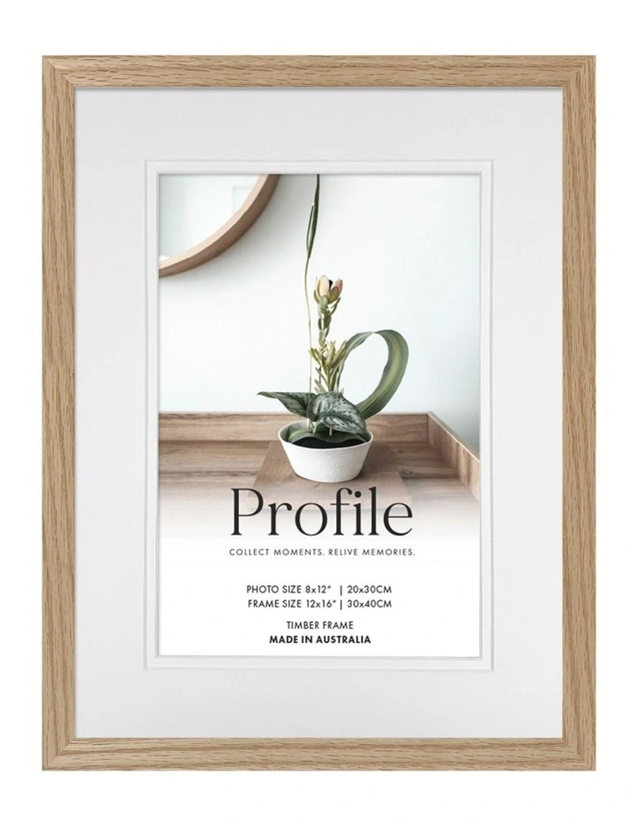 Australian Made Timber Photo Frame 12x16"/8x12" in Natural Oak image 1
