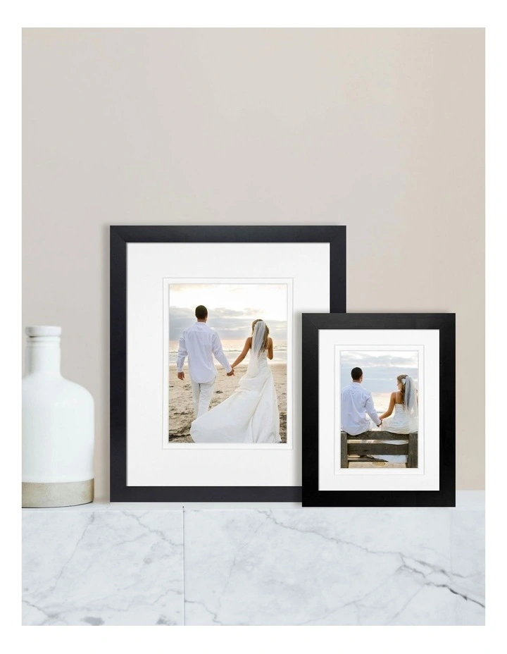 Australian Made Timber Photo Frame 6x8"/4x6" in Black image 2